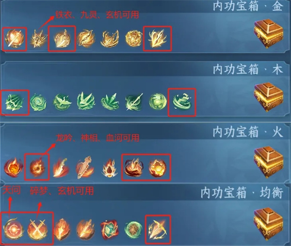 《逆水寒手游》转元凝丹适用内功筛选方法2