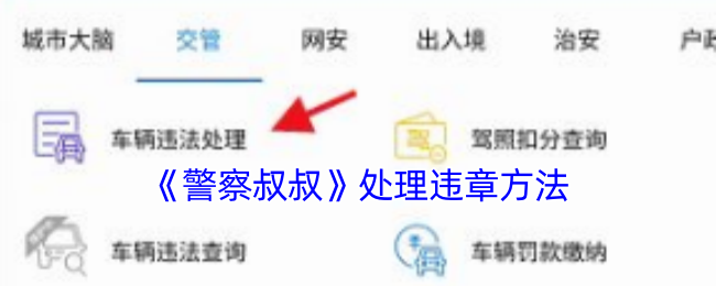《**叔叔》处理违章方法