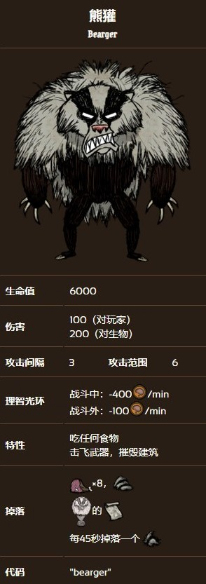 饥荒联机版秋季BOSS介绍