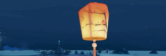 《天谕手游》花灯祈福放飞孔明灯说明