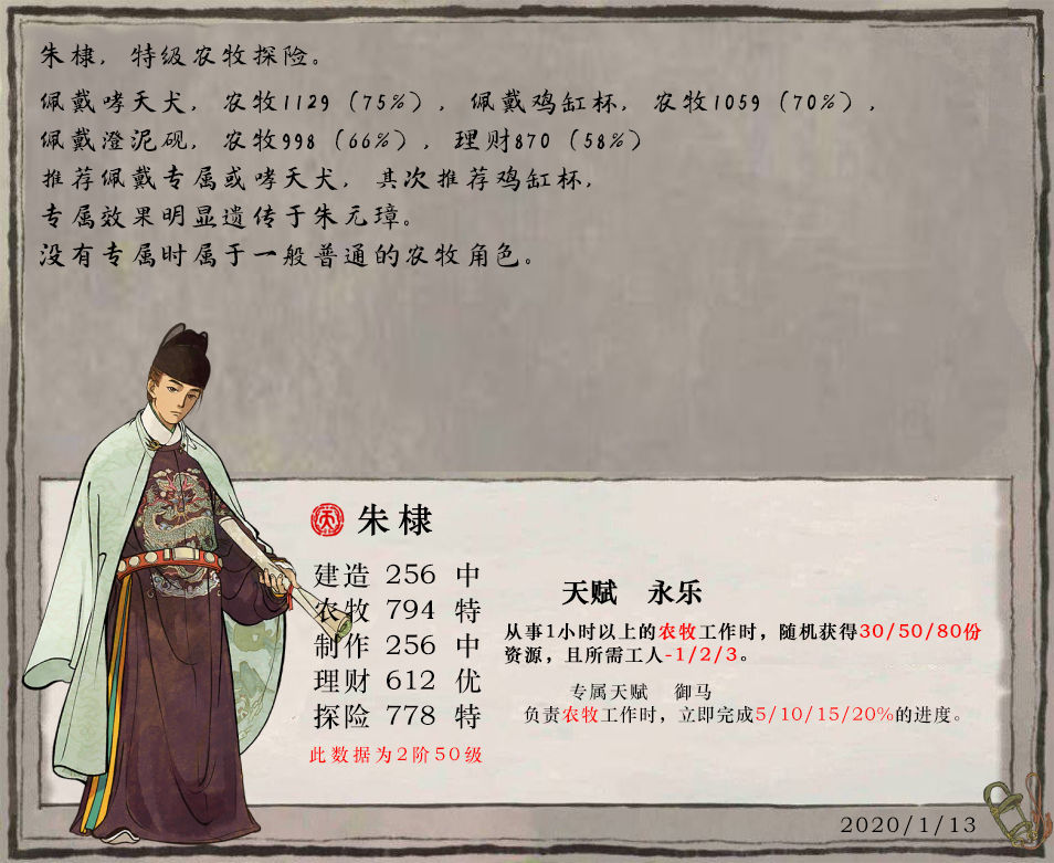 《江南百景图》朱棣培养攻略