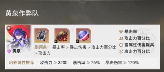 《崩坏星穹铁道》黄泉平民阵容搭配分享