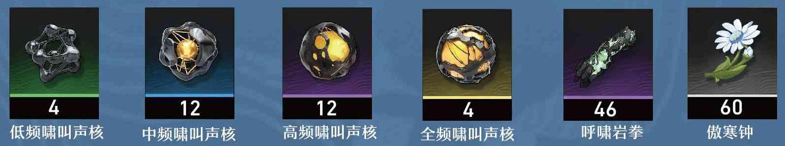 鸣潮秋水培养材料一览