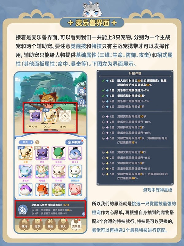 《出发吧麦芬》麦乐兽系统玩法介绍