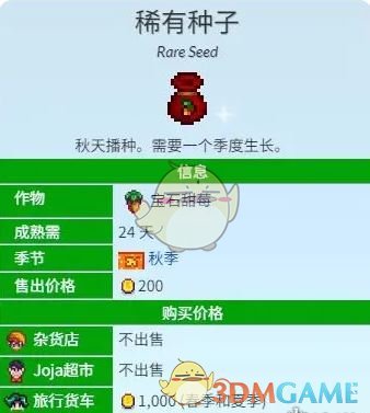 《星露谷物语》宝石甜莓流介绍