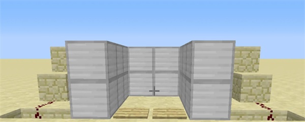 我的世界简易活塞门2x2制作方法